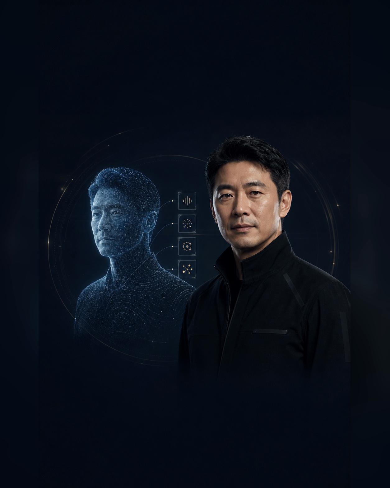 人物与 AI 数字人概念肖像